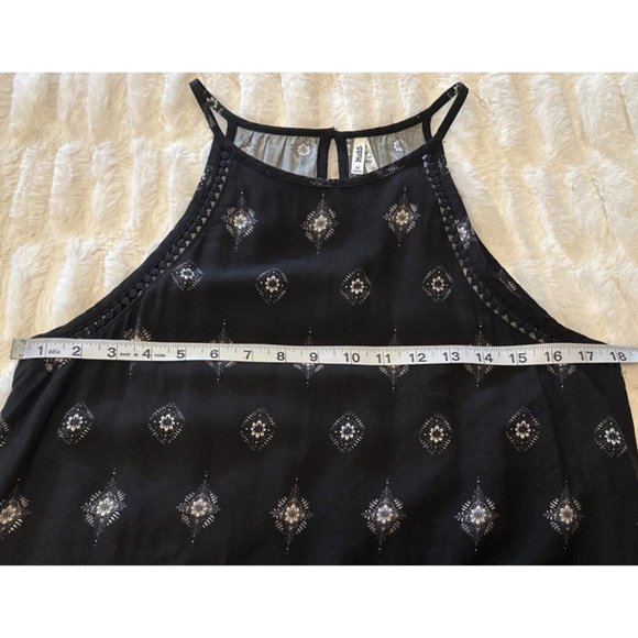 Mudd High Neck Ball Trim Swing Dress Mini/Knee Length 100% Rayon Junior Sz M-NWT - Picture 8 of 16